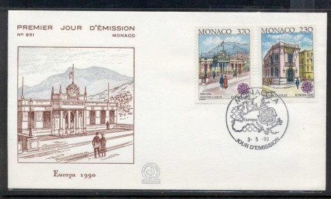 Monaco-1990-Europa-Post-Offices-FDC