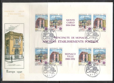 Monaco-1990-Europa-Post-Offices-XLMS-FDC