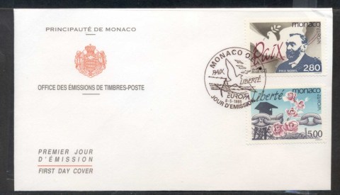 Monaco-1995-Europa-Peace-Freedom-FDC