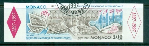 Monaco-1996-Stamp-Currency-Museum-pr-IMPERF-CTO