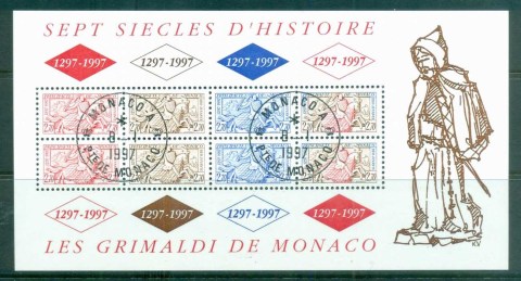 Monaco-1997-Seven-Centuries-of-History-MS-CTO