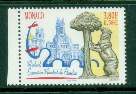 Monaco-2000-Espana-2000-Stamp-Ex-MUH