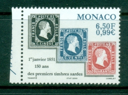 Monaco-2000-Sardinian-Stamp-centenary-MUH