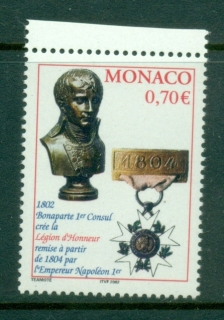 Monaco-2002-Legion-of-Honour-Bicentenary-MUH