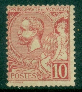 Monaco-1891-1921-Prince-Albert-I-10c-carmine-FU Monaco-1891-1921-Prince-Albert-I-10c-carmine-FU