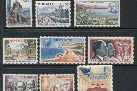 Monaco-1966-Monaco-centenary-Views-MUH