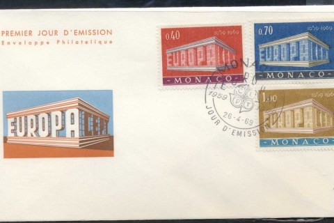 Monaco-1969-Europa-Building-FDC