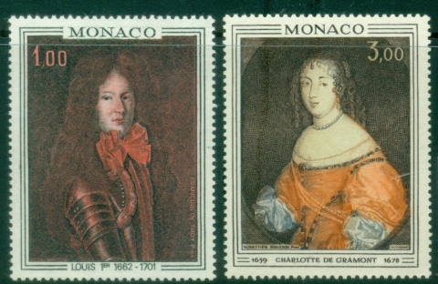 Monaco-1970-Paintings-Princes-and-Princesses-of-Monaco-MUH