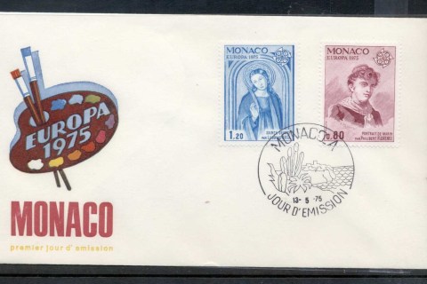 Monaco-1975-Europa-Paintings-FDC