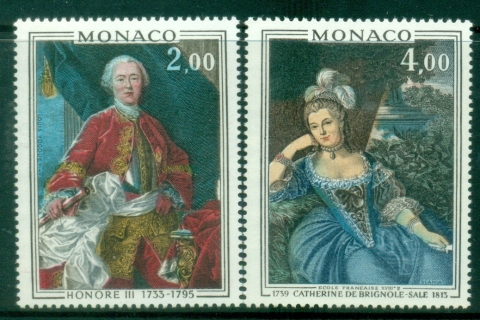 Monaco-1975-Paintings-Princes-and-Princesses-of-Monaco-MUH