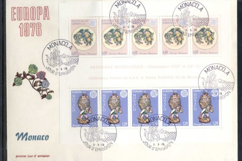 Monaco-1976-Europa-Pottery-XLMS-FDC