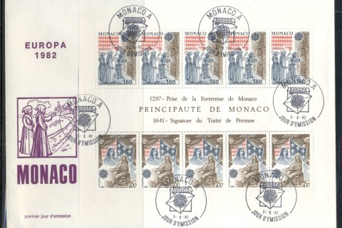 Monaco-1982-Europa-History-XLMS-FDC