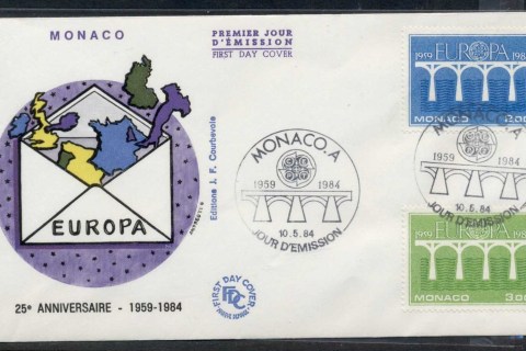 Monaco-1984-Europa-Bridge-FDC