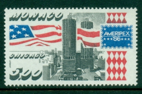 Monaco-1986-AMERIPEX-Stamp-Ex-MUH