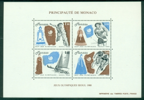 Monaco-1988-Olympic-Games-Seoul-Korea-New-Womens-Disciplines-MS-MUH
