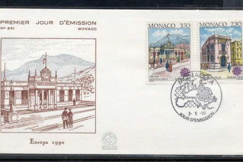 Monaco-1990-Europa-Post-Offices-FDC
