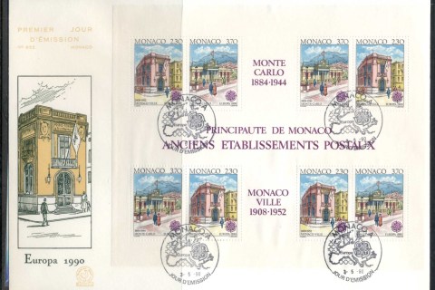 Monaco-1990-Europa-Post-Offices-XLMS-FDC