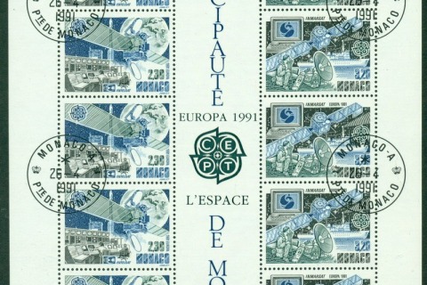 Monaco-1991-Europa-MS-FDI-CTO-Lot17614