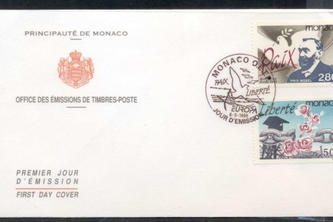Monaco-1995-Europa-Peace-Freedom-FDC