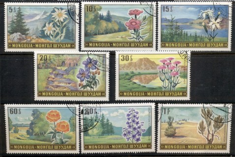 Mongolia-1969-Mongolian-Landscapes-Flowers-CTO