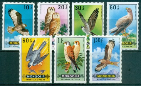 Mongolia-1970-Birds-of-Prey-MUH