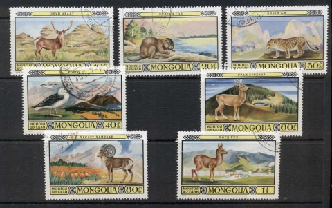 Mongolia-1974-Protected-Fauna-in-Mongolian-Wildlife-Reserves-CTO