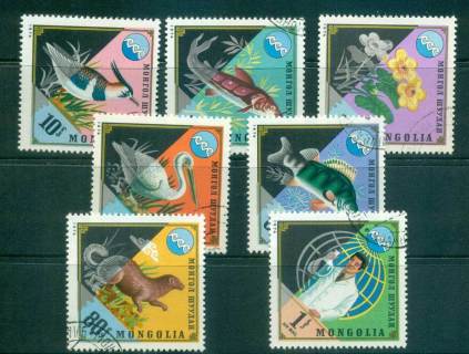 Mongolia-1974-Water-Nature-Protection-CTO-lot56000