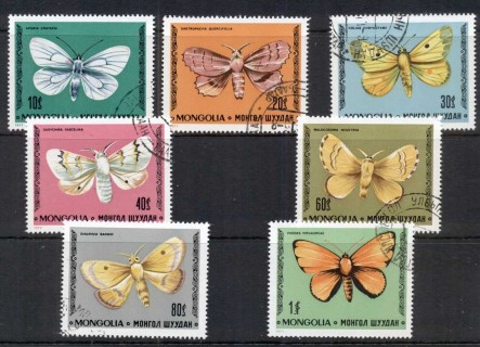 Mongolia-1977-Insects-Moths-CTO