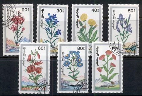 Mongolia-1991-Flowers-CTO