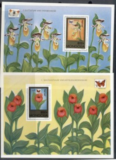 Mongolia-1997-Insects-Flowers-MS-MUH