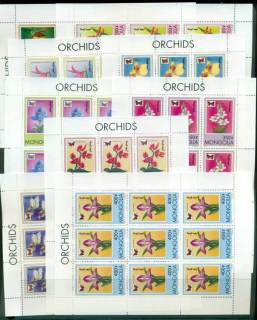 Mongolia-1997-Orchids-Sheetlets9-MUH-lot55984