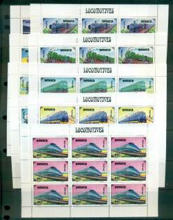 Mongolia-1997-Trains-Sheetlets-9-MUH-lot55987