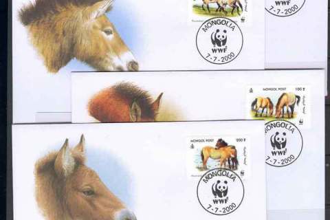 Mongolia-2000 WWF Pzewalski's Horse FDC