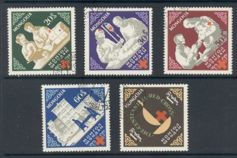 Mongolia-1963-Red-Cross-Centenary-CTO