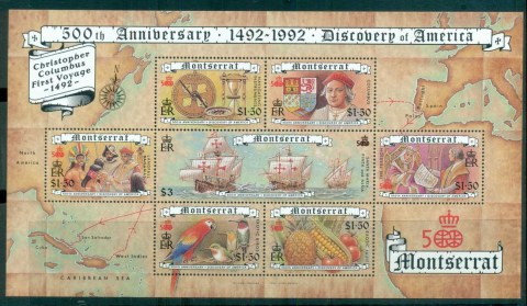 Montserrat-1992-Discovery-of-America-500th-Anniv