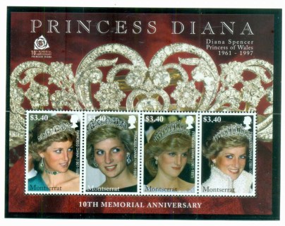 Montserrat-2007 Princess Diana in Memoriam, 10th Anniv., Princess of Wales MS