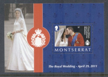 Montserrat-2011 Royal Wedding William & Kate $7 MS