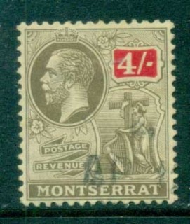 Montserrat-1922-29-KGV-Symbol-of-Colony-4-FU