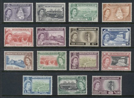 Montserrat-1953-57-QEII-Pictorials-MUH
