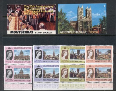 Montserrat-1978-QEII-Coronation-25th-Anniversary-Exploded-booklet-MUH