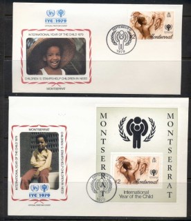 Montserrat-1979-IYC-International-year-of-the-Child-MS-2x-FDC