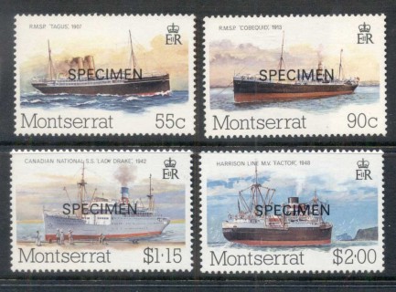 Montserrat-1984-Packet-Boats-SPECIMEN-MUH