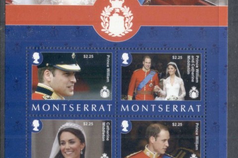 Montserrat-2011 Royal Wedding William & Kate $2.25 MS