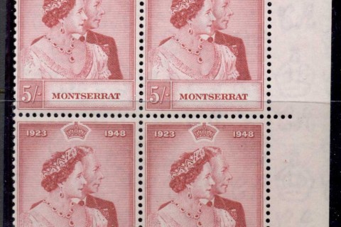 Montserrat-1949-Silver-Wedding-5-blk4-MUH