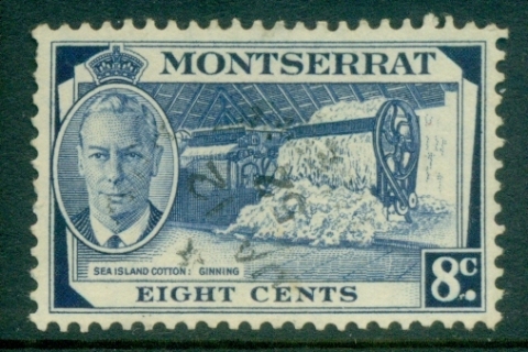 Montserrat-1951-KGVI-Pictorial-8c-FU