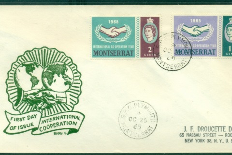Montserrat-1965-ICY-International-Cooperation-Year-FDC