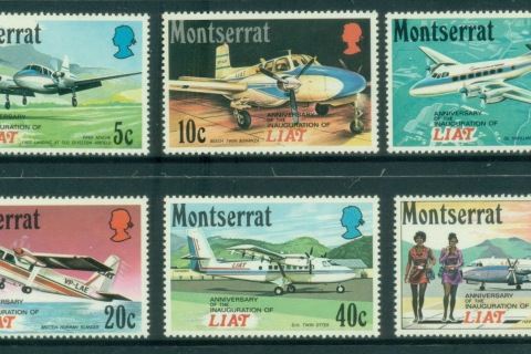 Montserrat-1971-Leeward-Is-Air-Transport-14t-Anniversary-MUH