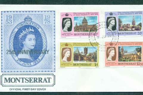 Montserrat-1978-QEII-Coronation-25th-Anniversary-FDC-lot50453