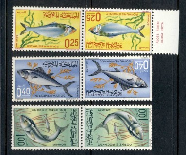 Morocco 1967 Fish tete-beche prs