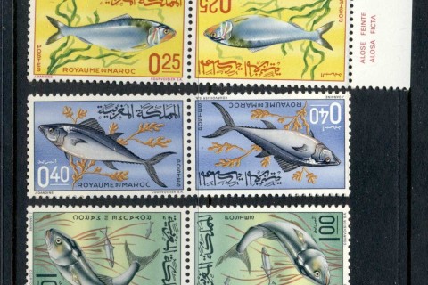 Morocco 1967 Fish tete-beche prs
